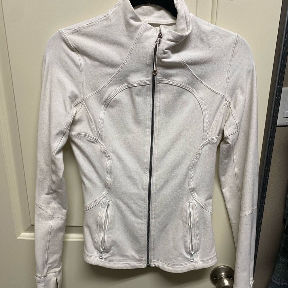 Lululemon Define jacket white - size 6 - well worn